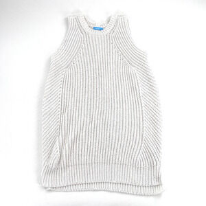 J McLaughlin Womens Sleeveless‎ Knit Sweater Amber Azzurro White Size Medium